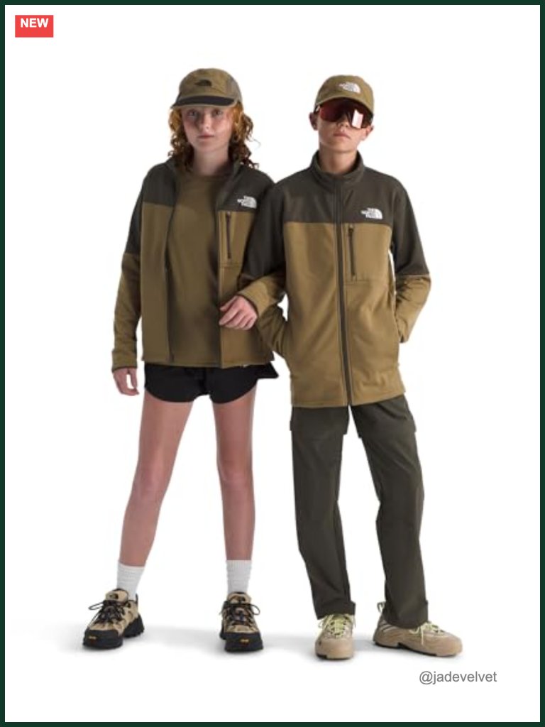Boys' Grid Fleece Full Zip Mid Layer Jacket With Thumbholes